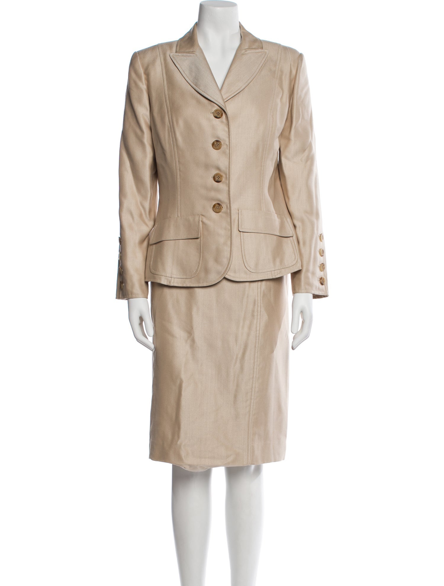 Oscar de la Renta Wool Skirt Suit