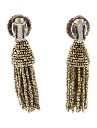 Oscar de la Renta Classic Short Tassel Earrings