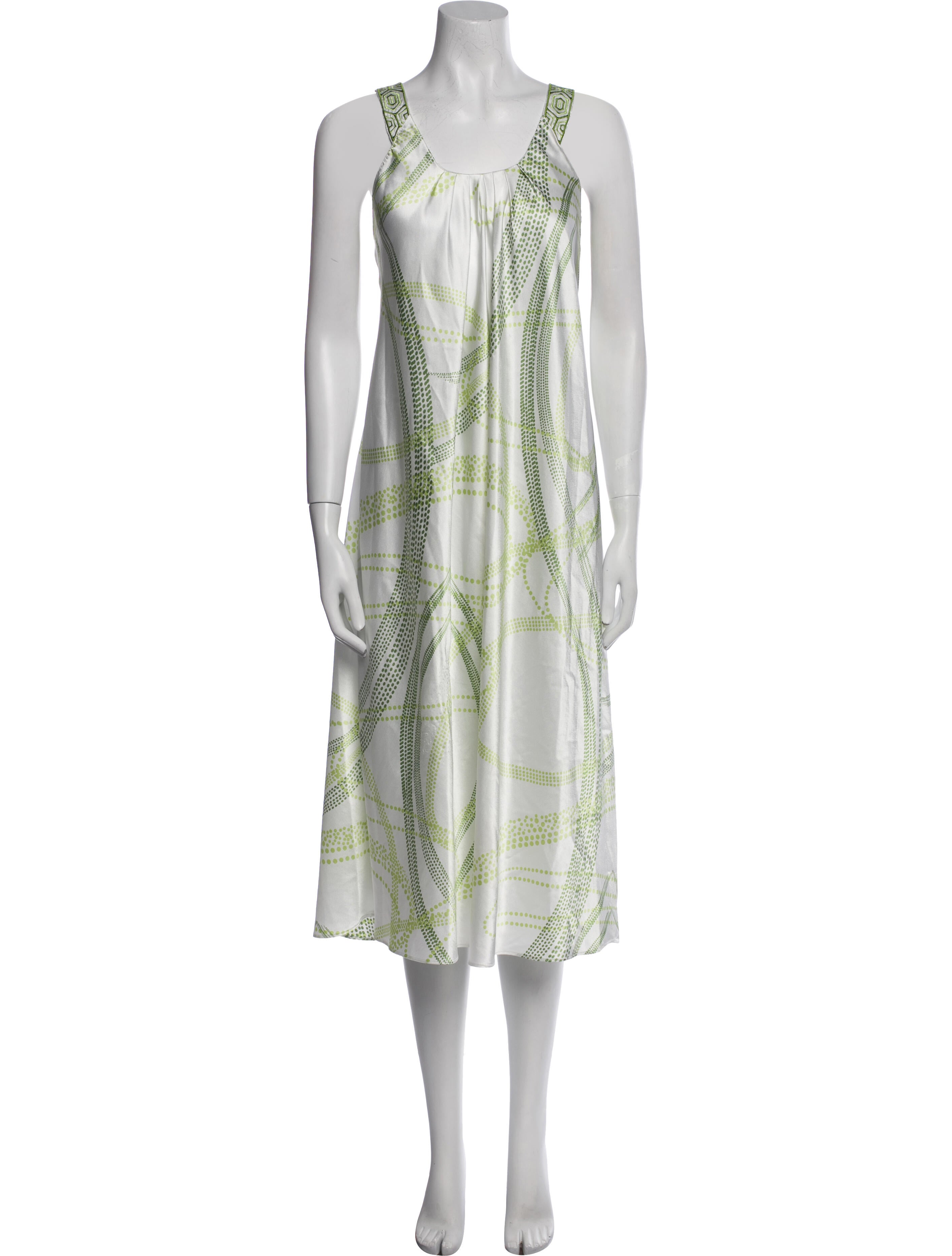 Oscar de la Renta Polka Dot Print Cutout Accent Dress Set