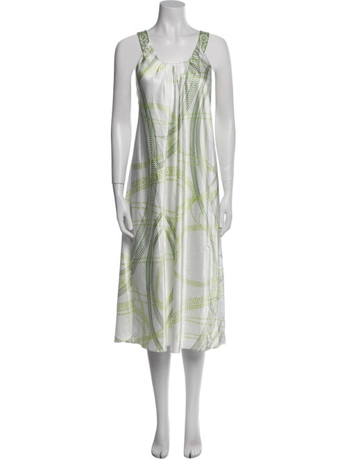 Oscar de la Renta Polka Dot Print Cutout Accent Dress Set