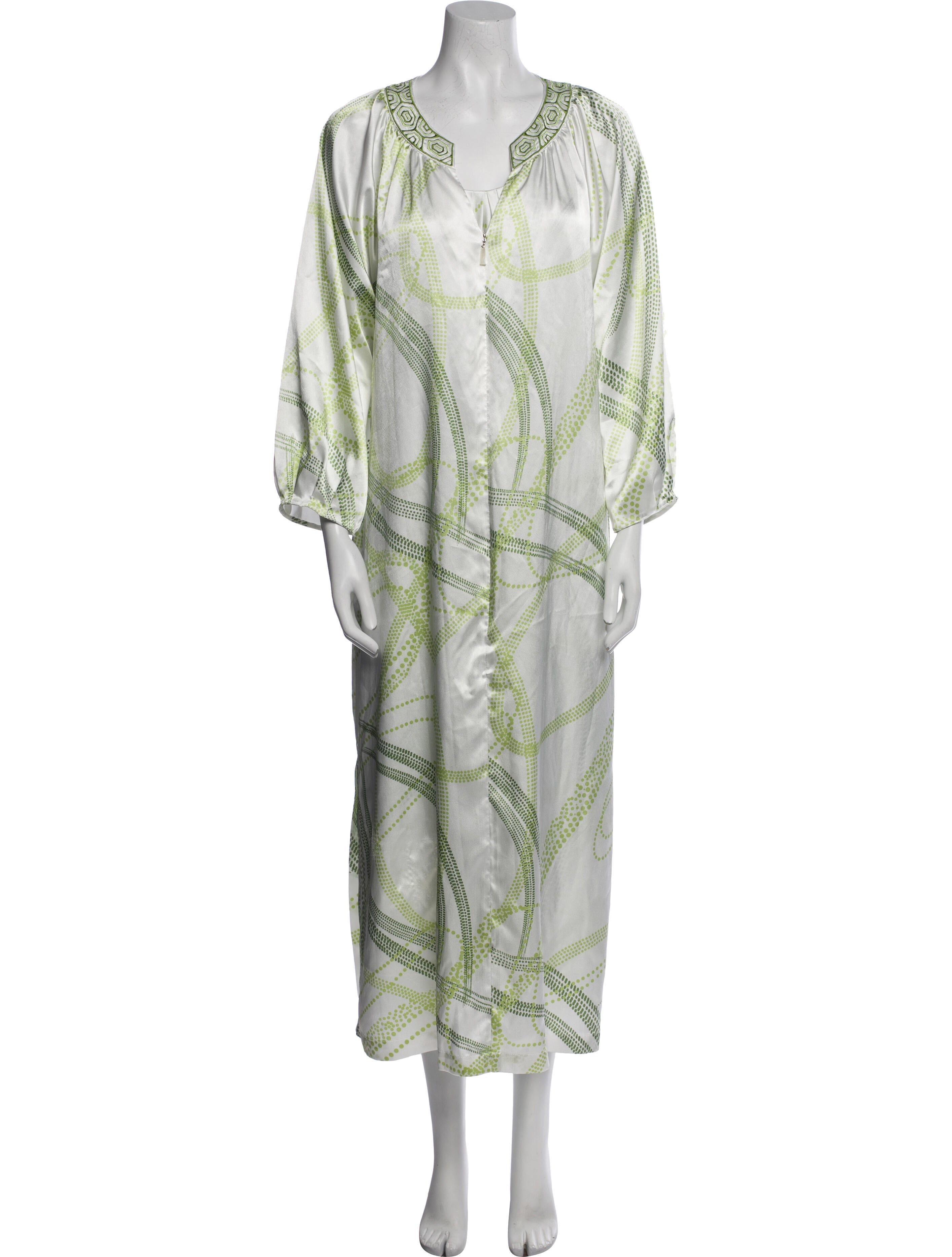 Oscar de la Renta Polka Dot Print Cutout Accent Dress Set