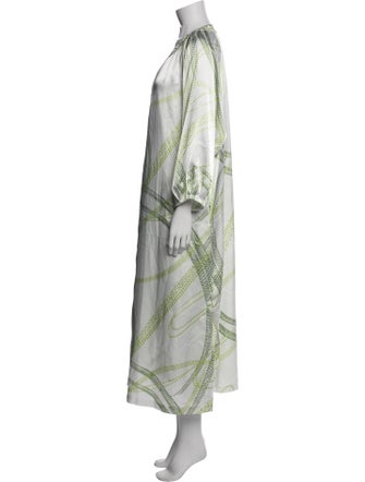 Oscar de la Renta Polka Dot Print Cutout Accent Dress Set