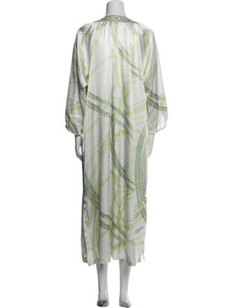 Oscar de la Renta Polka Dot Print Cutout Accent Dress Set