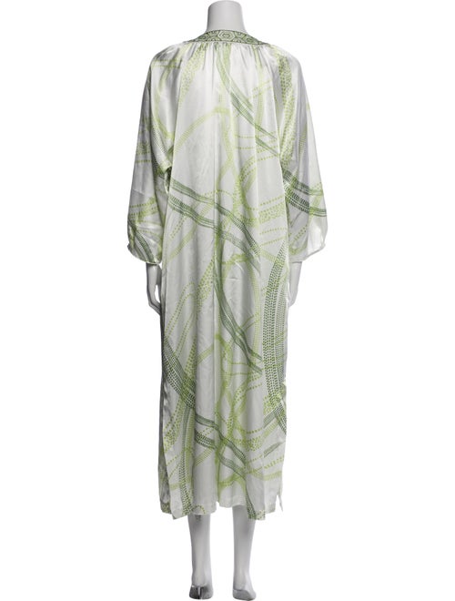 Oscar de la Renta Polka Dot Print Cutout Accent Dress Set