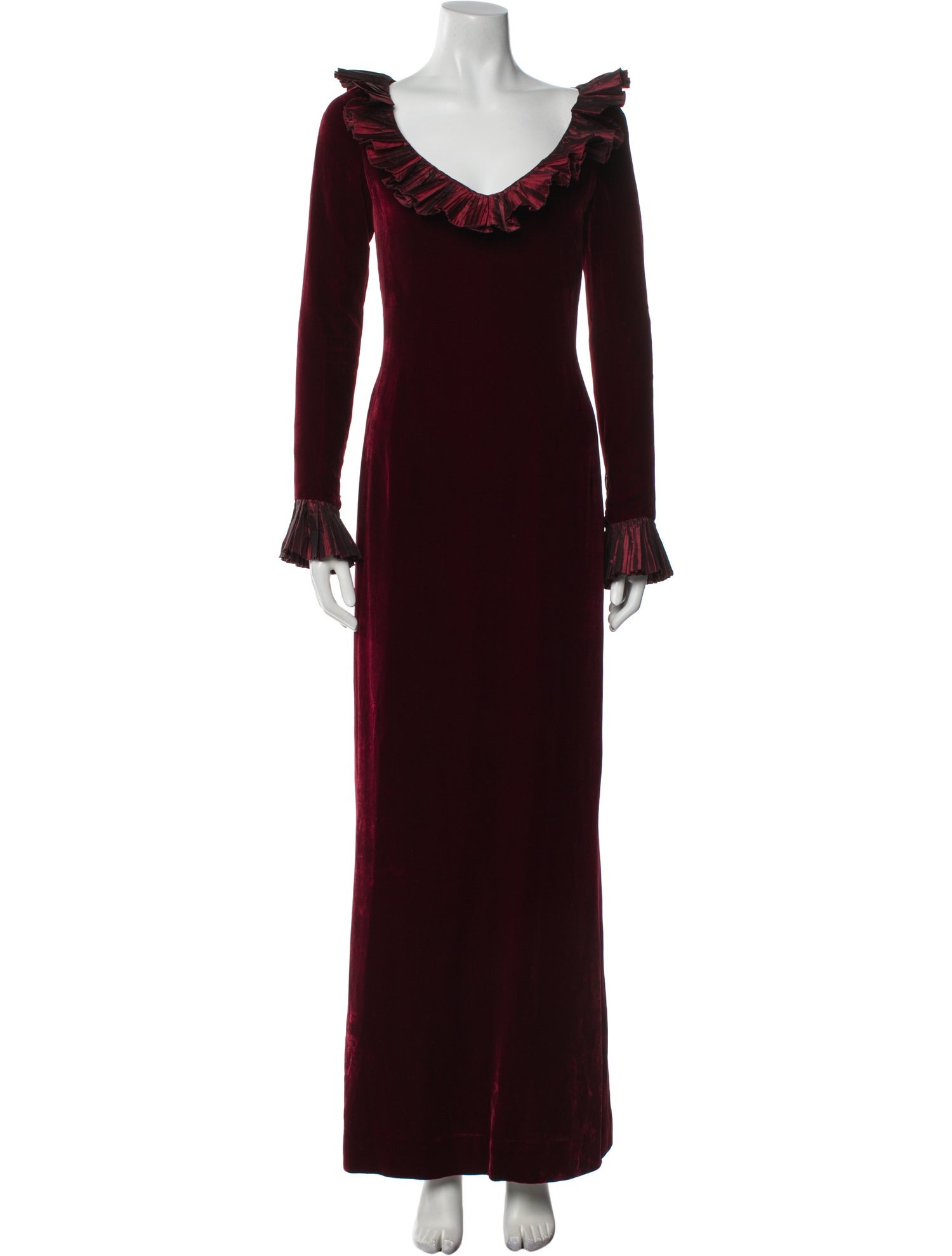 Oscar de la Renta Cowl Neck Long Dress