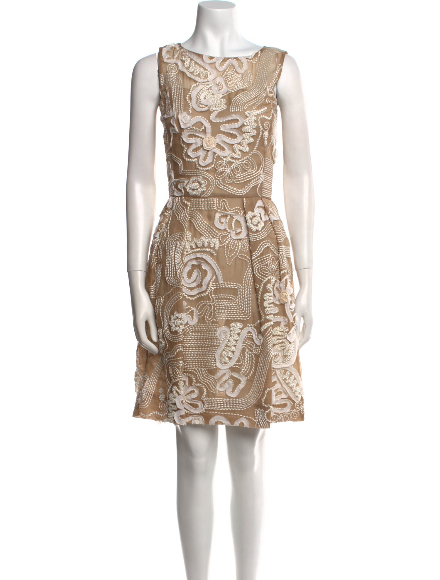 Oscar de la Renta Silk Knee-Length Dress