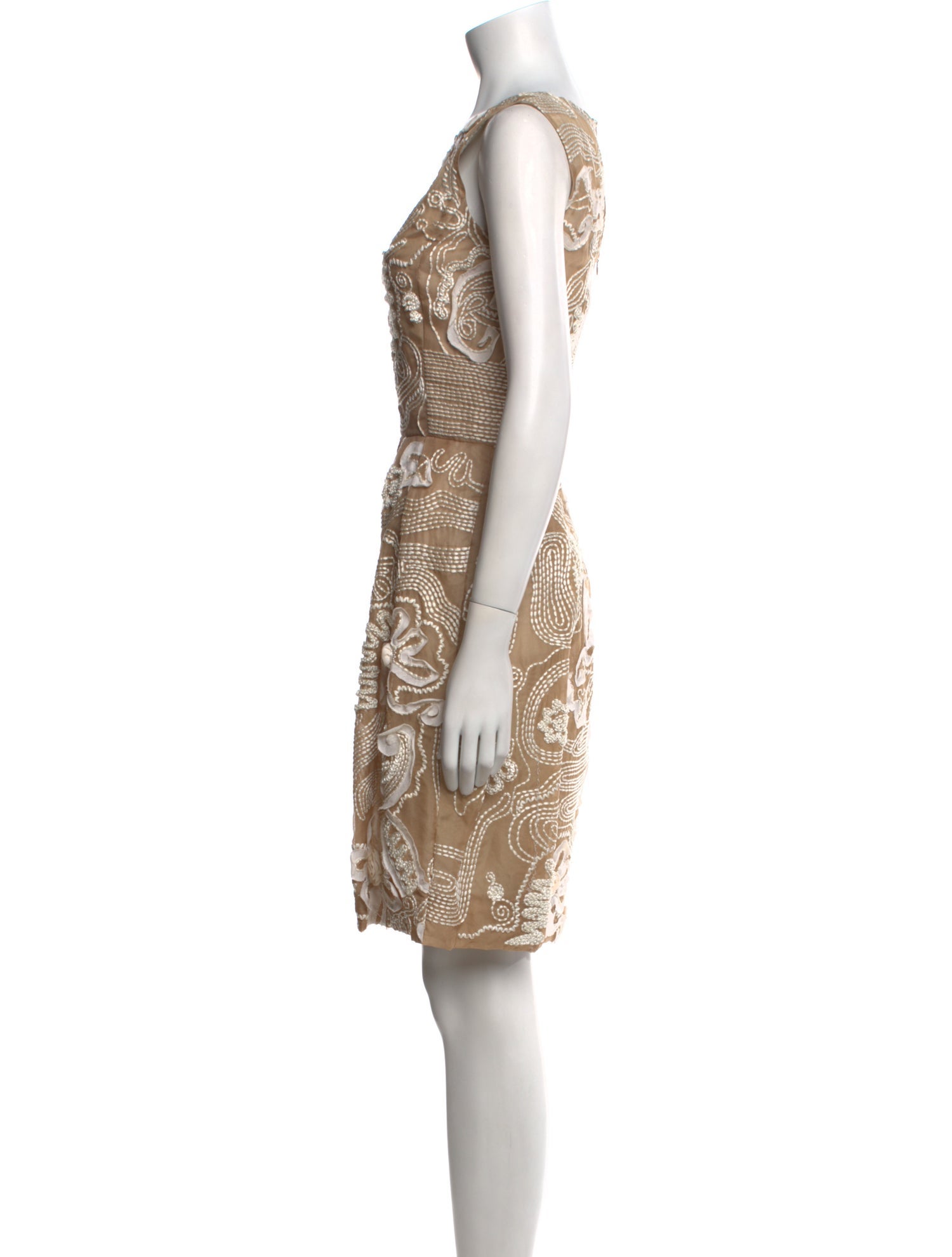 Oscar de la Renta Silk Knee-Length Dress