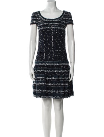 Oscar de la Renta Tweed Knee-Length Dress