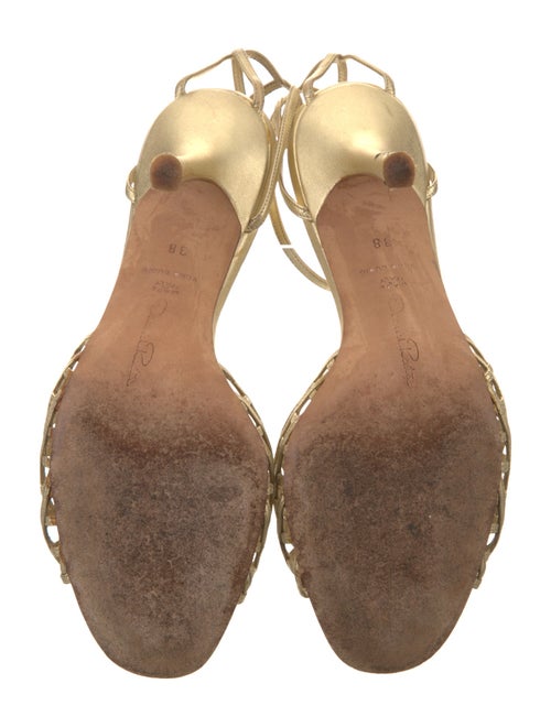 Oscar de la Renta Leather Sandals