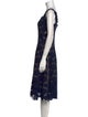 Oscar de la Renta Lace Pattern Midi Length Dress