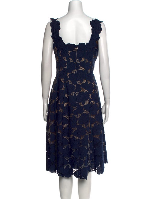 Oscar de la Renta Lace Pattern Midi Length Dress