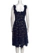 Oscar de la Renta Lace Pattern Midi Length Dress