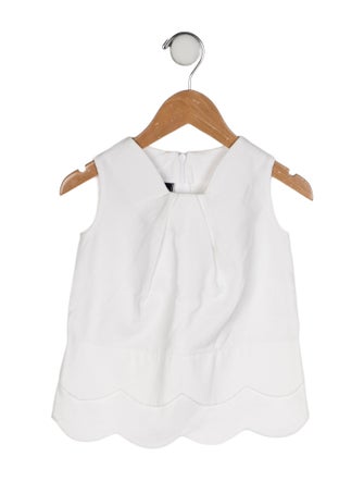 Oscar de la Renta Toddler Girls' Scalloped Trimmed  Sleeveless Dress