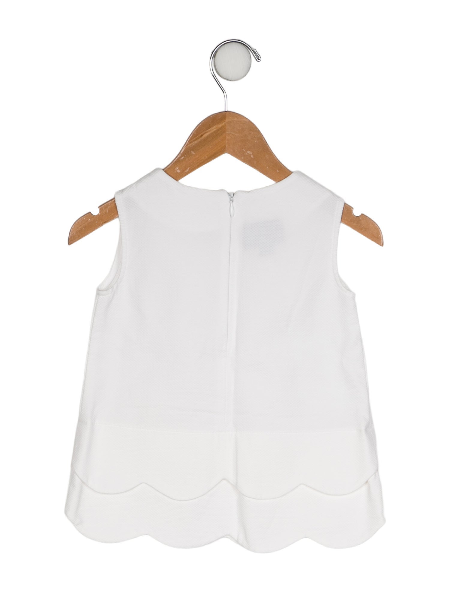 Oscar de la Renta Toddler Girls' Scalloped Trimmed Sleeveless Dress