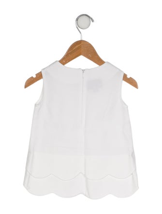 Oscar de la Renta Toddler Girls' Scalloped Trimmed Sleeveless Dress