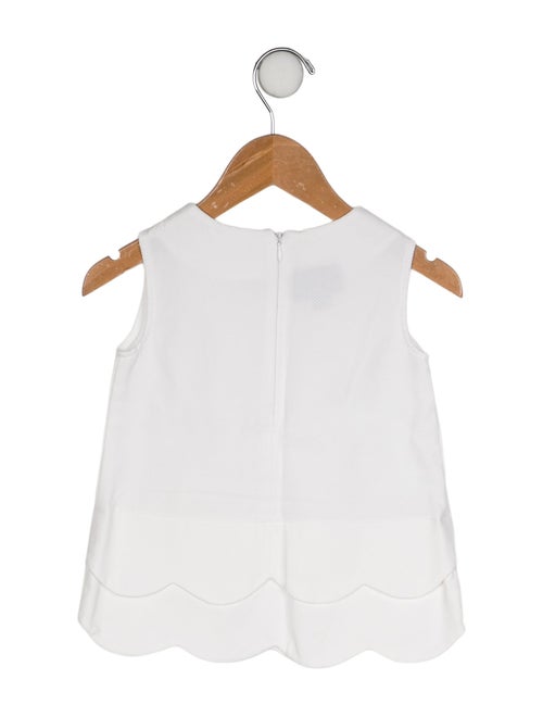 Oscar de la Renta Toddler Girls' Scalloped Trimmed Sleeveless Dress