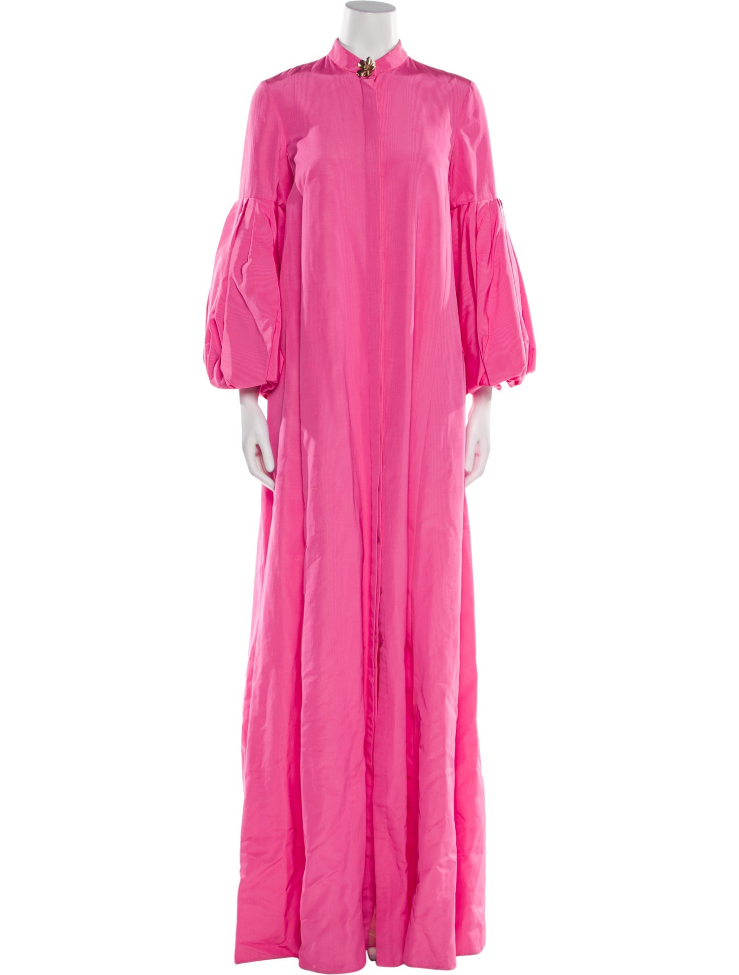 Oscar de la Renta Mock Neck Long Dress