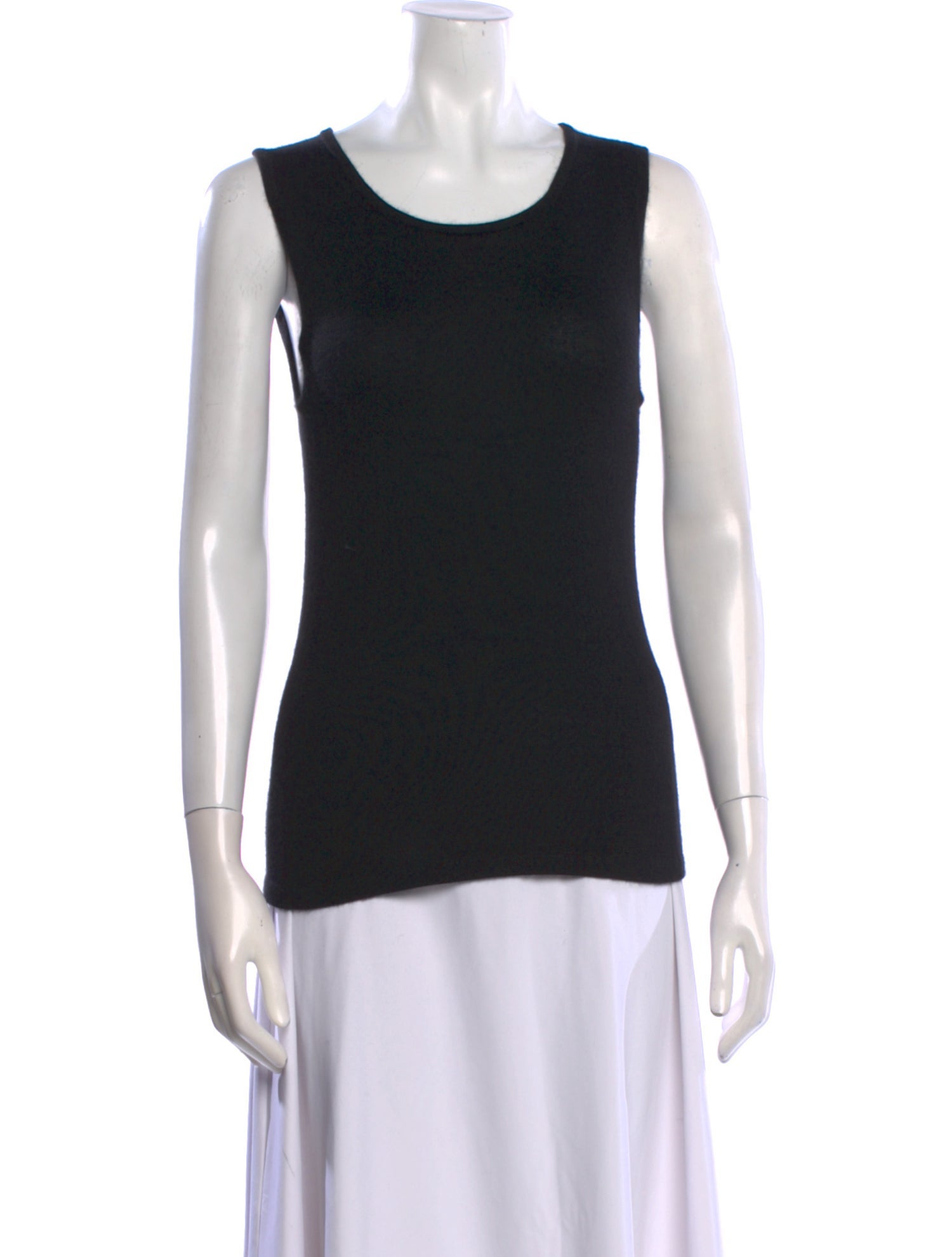 Oscar de la Renta Cashmere Scoop Neck Top