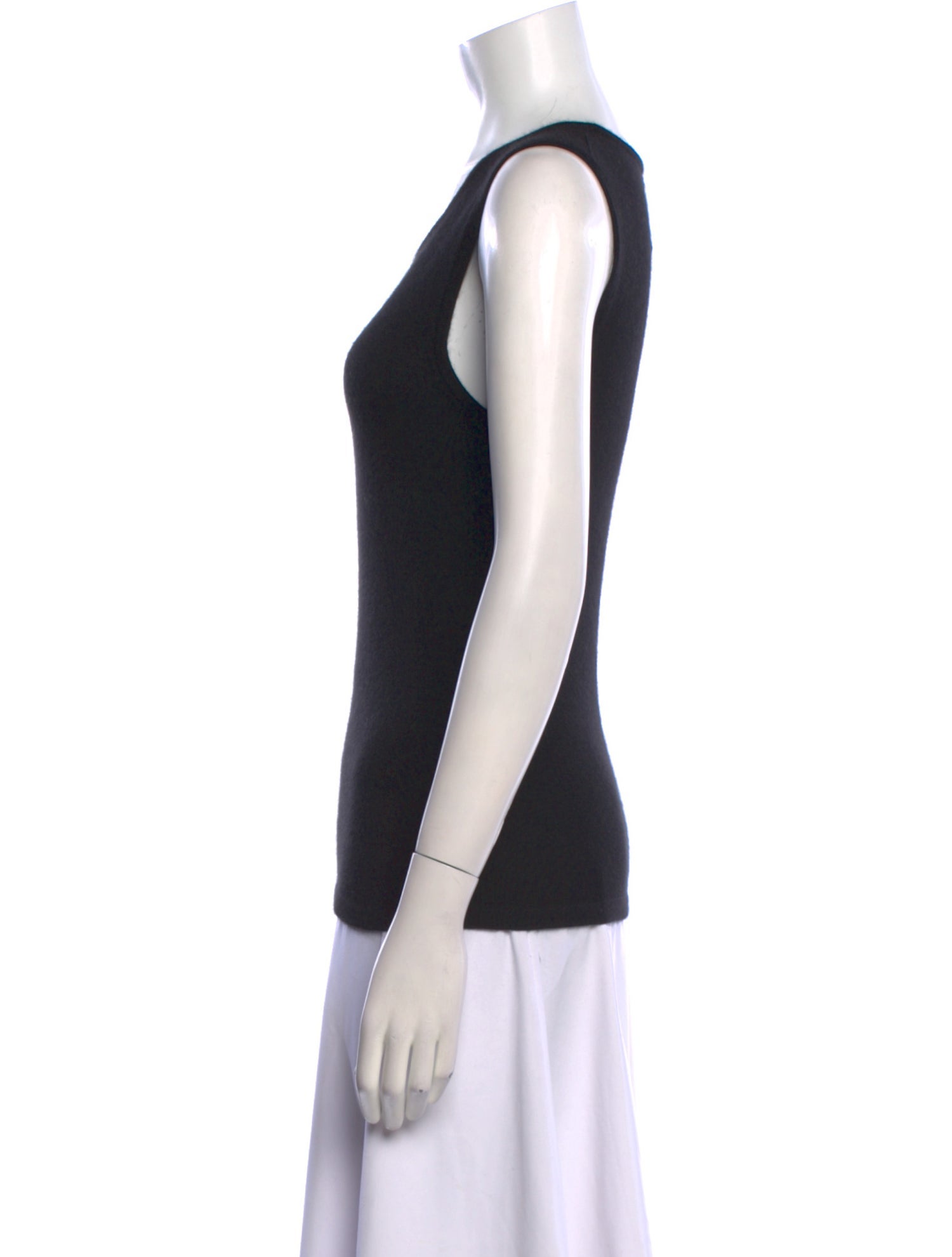Oscar de la Renta Cashmere Scoop Neck Top