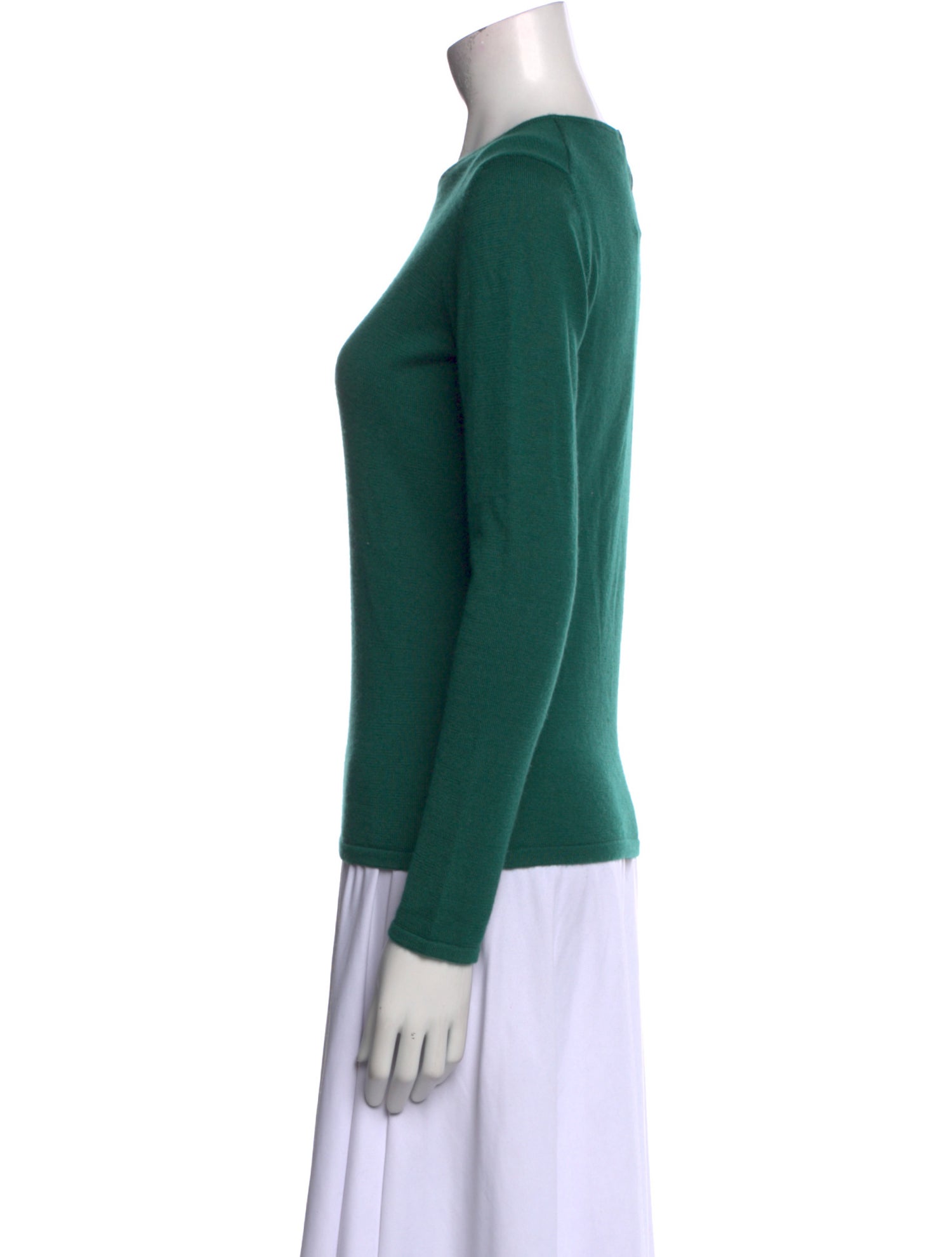Oscar de la Renta Virgin Wool Scoop Neck Sweater
