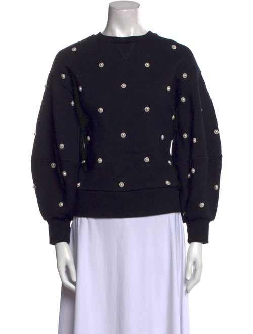 Oscar de la Renta Crew Neck Long Sleeve Sweatshirt