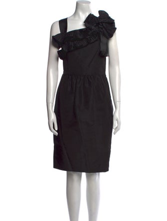 Oscar de la Renta Silk Knee-Length Dress