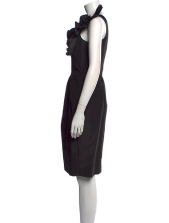 Oscar de la Renta Silk Knee-Length Dress