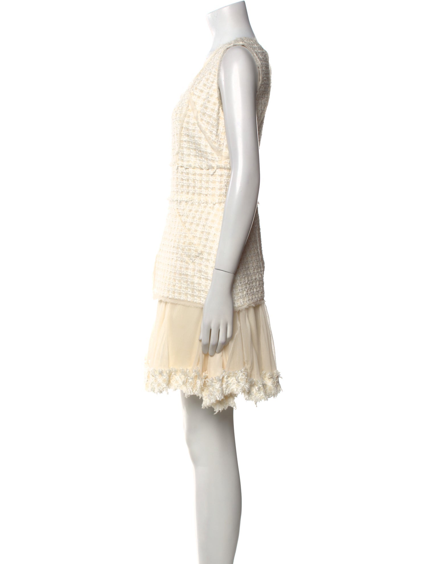 Oscar de la Renta Scoop Neck Mini Dress