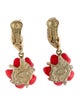 Oscar de la Renta Marigold Acrylic Drop Clip-On Earrings