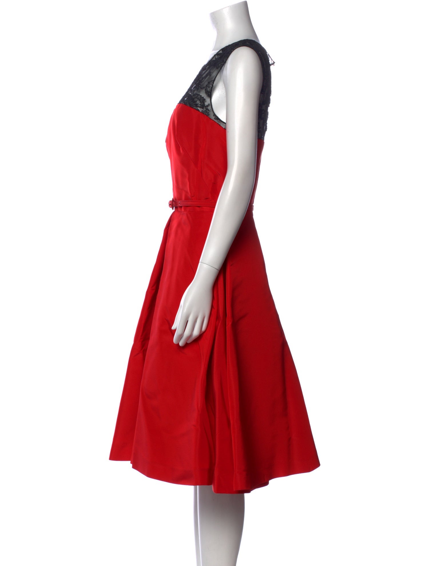 Oscar de la Renta Silk Midi Length Dress