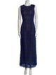Oscar de la Renta Lace Pattern Long Dress