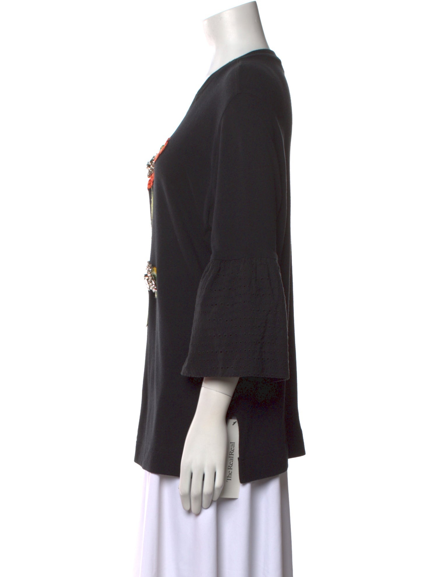 Oscar de la Renta Graphic Print Crew Neck T-Shirt