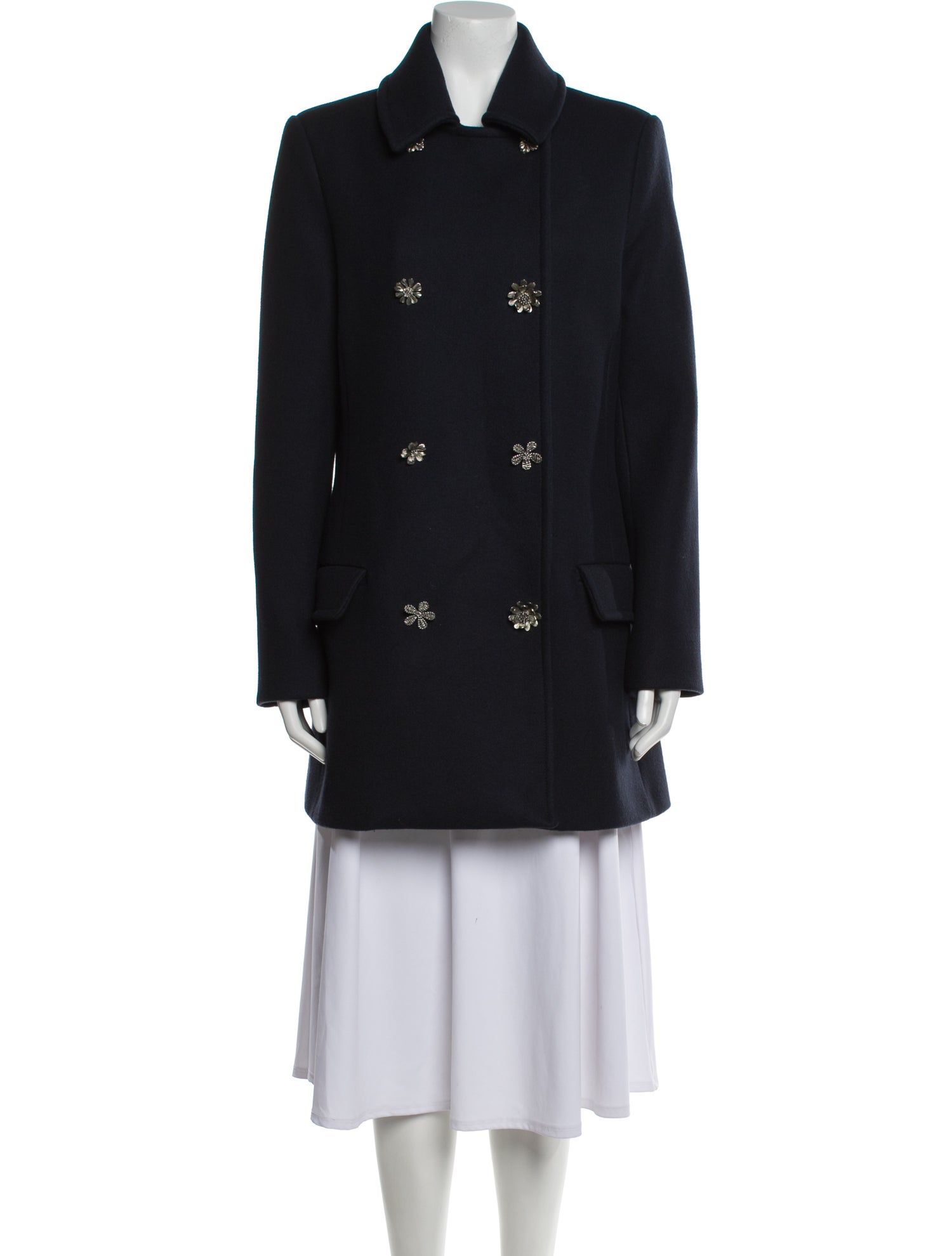 Oscar de la Renta Virgin Wool Peacoat