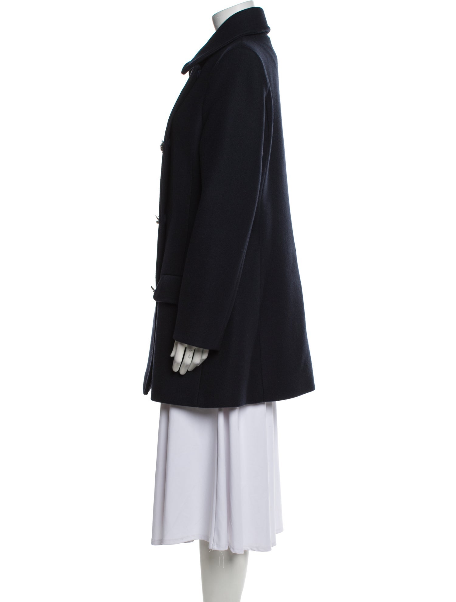 Oscar de la Renta Virgin Wool Peacoat