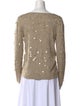 Oscar de la Renta Cable Knit V-Neck Sweater
