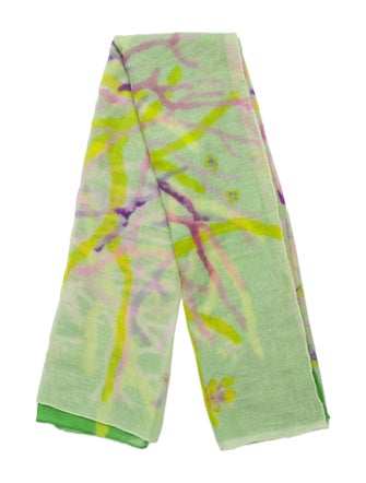 Oscar de la Renta Cashmere Printed Scarf