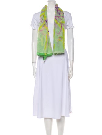 Oscar de la Renta Cashmere Printed Scarf