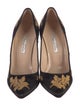 Oscar de la Renta Satin Printed Pumps