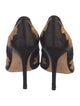 Oscar de la Renta Satin Printed Pumps