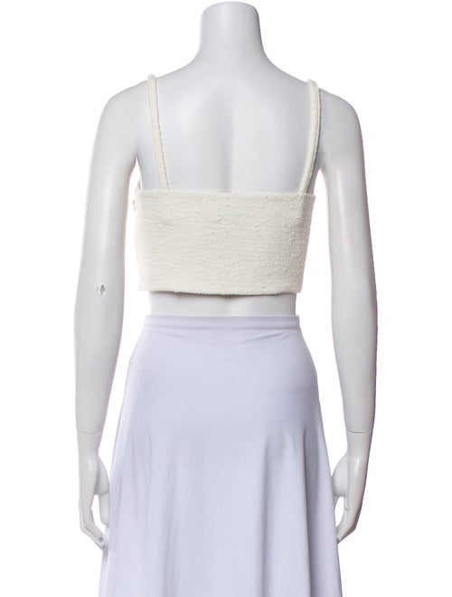 Oscar de la Renta 2025 Square Neckline Crop Top