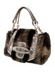 Oscar de la Renta Shearling Top Handle Bag