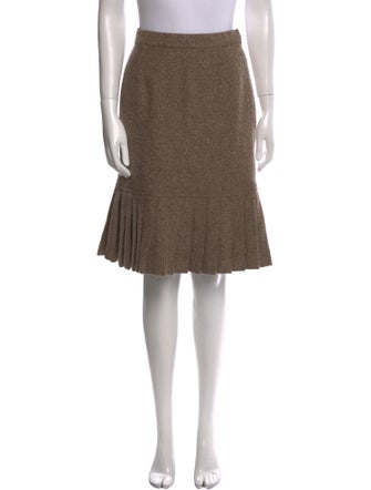 Oscar de la Renta Wool Knee-Length Skirt