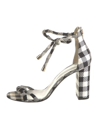 Oscar de la Renta Plaid Print Sandals