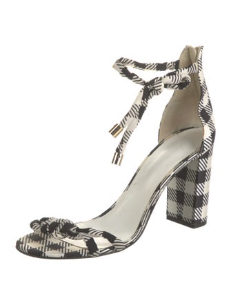 Oscar de la Renta Plaid Print Sandals