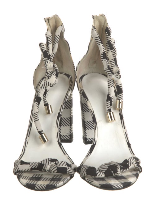 Oscar de la Renta Plaid Print Sandals