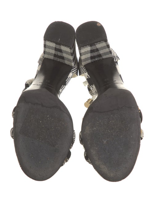 Oscar de la Renta Plaid Print Sandals