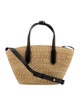 Oscar de la Renta Raffia Top Handle Bag