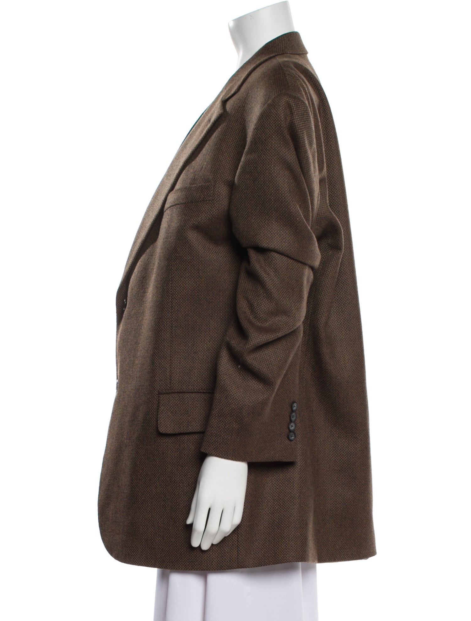 Oscar de la Renta Wool Printed Blazer