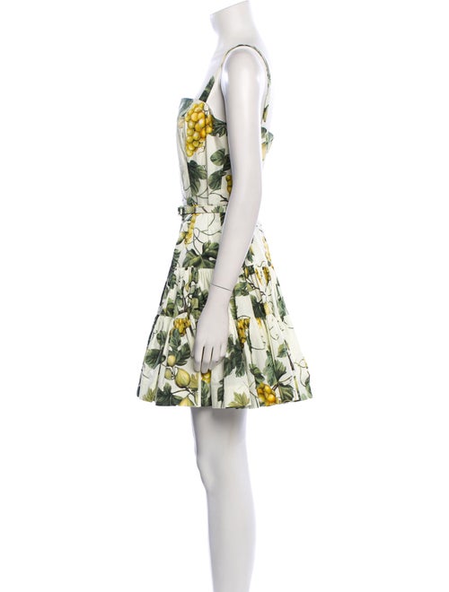 Oscar de la Renta Floral Print Mini Dress