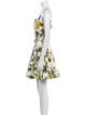 Oscar de la Renta Floral Print Mini Dress